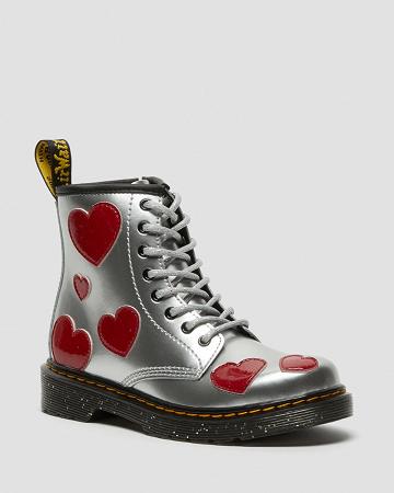 Dětské Šněrovací Boty Dr Martens Junior 1460 Glitter Star Lakovaná Metal | CZ 142QMA